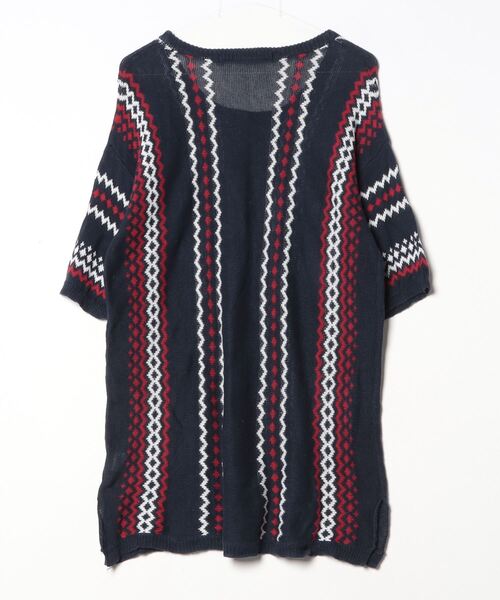 NO ID. 「NO ID.」 半袖ニット 1 ネイビー メンズ - 画像 (2)