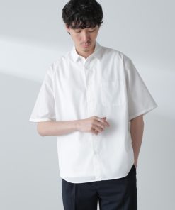 NANO universe 「NANO universe」 7分袖シャツ L ホワイト メンズ