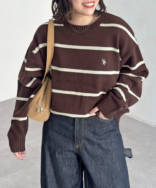 U.S. POLO ASSN. ニット セーター 「U.S. ASSN.」クルーネックニット レディース メンズ - 画像 (5)