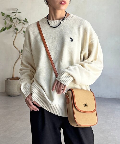 U.S. POLO ASSN. ニット セーター 「U.S. ASSN.」クルーネックニット レディース メンズ - 画像 (2)