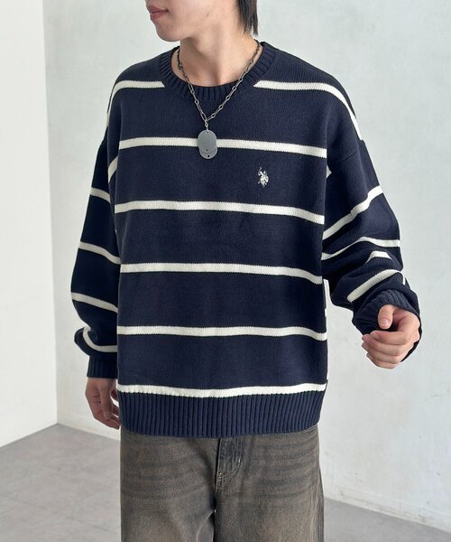 U.S. POLO ASSN. ニット セーター 「U.S. ASSN.」クルーネックニット レディース メンズ - 画像 (9)