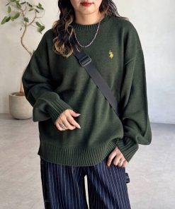 U.S. POLO ASSN. ニット セーター 「U.S. ASSN.」クルーネックニット レディース メンズ