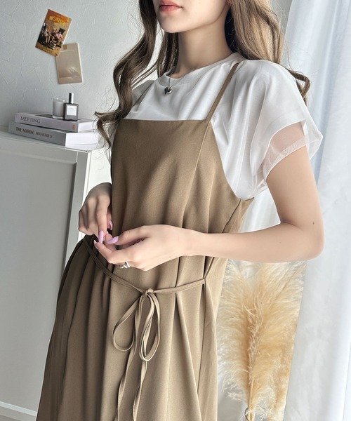 classicalelf 「classicalelf」 キャミソールワンピース MEDIUM ブラウン レディース