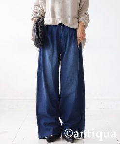 antiqua 「antiqua」 加工デニムパンツ M ブルー系その他 レディース