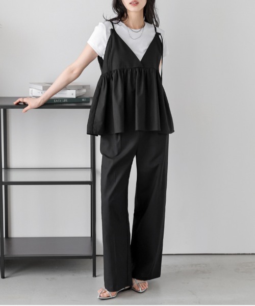 La-gemme 「La-gemme」 セットアップ M ナチュラル レディース - 画像 (2)