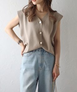 Bonjour Sagan 「Bonjour Sagan」 ニットベスト FREE ブラウン系その他 レディース