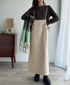 classicalelf 「classicalelf」 サロペットスカート MEDIUM グレイッシュベージュ レディース