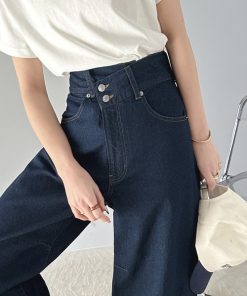 classicalelf 「classicalelf」 加工デニムパンツ MEDIUM ワンウォッシュ レディース