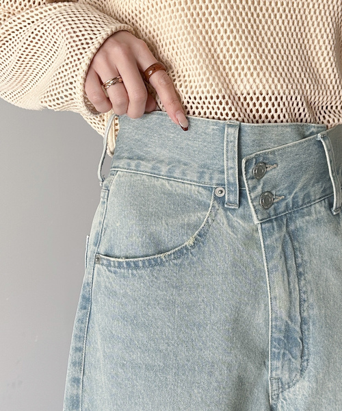 classicalelf 「classicalelf」 加工デニムパンツ MEDIUM ワンウォッシュ レディース - 画像 (8)