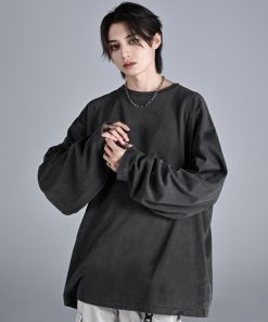 ADRER 「ADRER」 長袖Tシャツ X-SMALL チャコールグレー メンズ