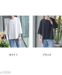 Tシャツ 夏服 メンズ 七分袖 無地 カットソー 柔らかい おしゃれ 軽い カジュアル スポーツ シンプル 快適 オールシーズン 夏新作