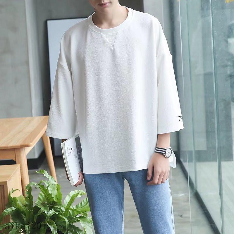 Tシャツ 夏服 メンズ 七分袖 無地 カットソー 柔らかい おしゃれ 軽い カジュアル スポーツ シンプル 快適 オールシーズン 夏新作 - 画像 (5)