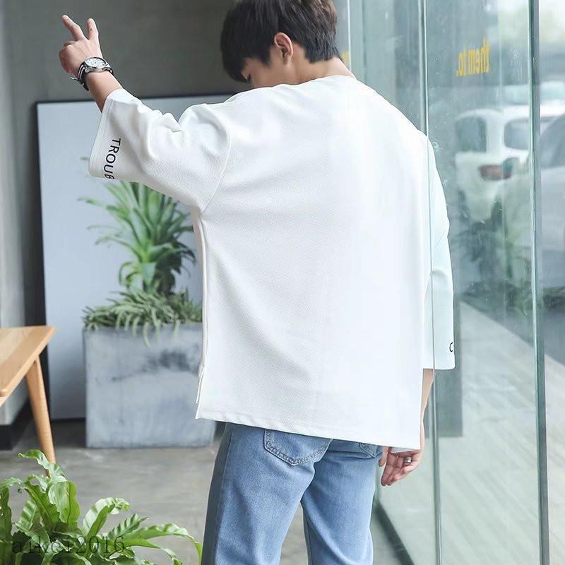 Tシャツ 夏服 メンズ 七分袖 無地 カットソー 柔らかい おしゃれ 軽い カジュアル スポーツ シンプル 快適 オールシーズン 夏新作 - 画像 (7)