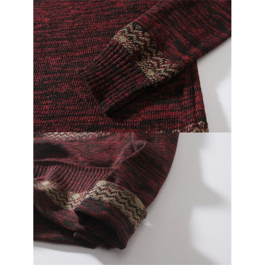 ニット セーター メンズ トップス 長袖 カットソー プルオーバー ニットソー 大きいサイズ カジュアル 着痩せ 上品 オフィス 通勤 通学 秋服 冬服 送料無料 - 画像 (5)