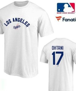 MLB Fanatics(ファナティクス) ML01-24AS-0002 LA Dodgers Name＆Number #17 OHTANI Tee『 大谷翔平 Tシャツ 』Crew-Neck Tee Color：WHITE(ホワイト)