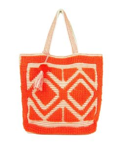 AnneCoquine (50%OFF)トートバッグ アンコキーヌ メンズ レディース L.A.セレクト ネイティヴ調 ピクニックトートバッグ オレンジ 2274-0011プレゼント ギフト
