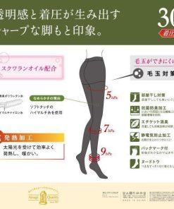 ATSUGI タイツ レディース 着圧 冬 薄手 30デニール 2足セット 黒 暖かい 防寒 アツギタイツ FP11392P