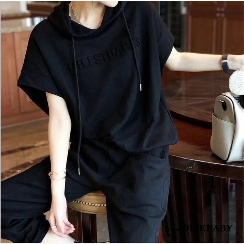 【大特価】セットアップ ジャージ レディース パーカー フード付き 半袖 ス ロングパンツ 上下セット スウェットパンツ 運動服 スポーツ ジム 春夏 秋