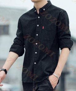 カジュアルシャツ メンズ ストライプ柄 ボタンダウンシャツ ス 長袖 シャツ 細身 ファッション 20代 30代 春物