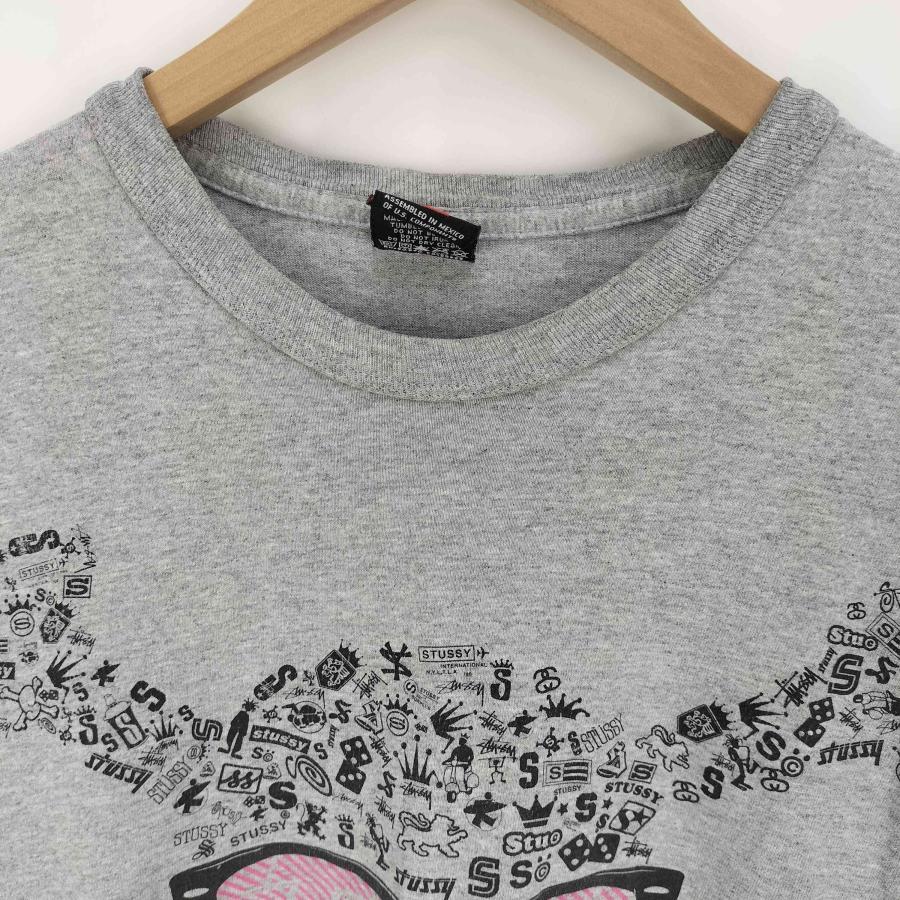 STUSSY Stussy(ステューシー) ボーンスカル サングラス ロゴ L/S Tシャツ メンズ import:L 中古 古着 1008 - 画像 (2)