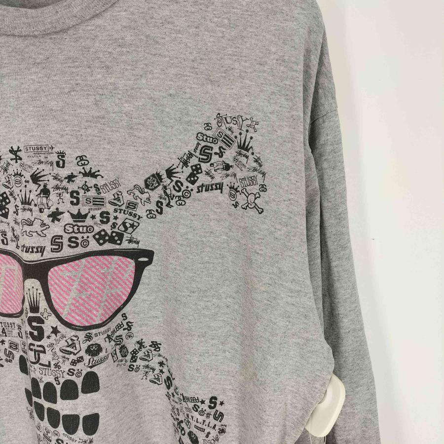 STUSSY Stussy(ステューシー) ボーンスカル サングラス ロゴ L/S Tシャツ メンズ import:L 中古 古着 1008 - 画像 (3)