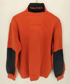 NAUTICA NAUTICA(ノーティカ) ロゴ刺繍 ハーフジップ スウェット トレーナー メンズ import:M 中古 古着 1250