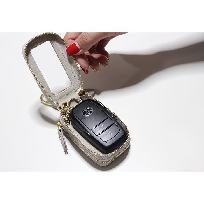 スマートキーケース スマートキー 2個収納 ケース クリア窓付き 名入れ 文字入れ 名前入れ 犬 ペット トイプードル 豆柴 くすみカラー 動物アイコン - 画像 (4)