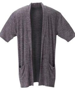 カーディガンと半袖Tシャツセッ ト アンサンブル ストレッチ素材 で動きやすさも抜群 3L 4L 5L 6 L　グレー