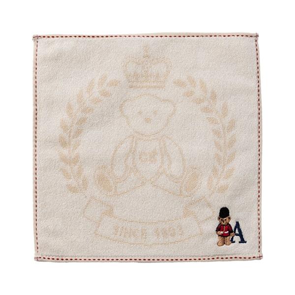 タオルハンカチ ブランド イニシャル 刺繍 レディース メンズ ギフト 綿100 グレート・ブリティッシュ・テディベア おしゃれ 25cmx25cm - 画像 (2)