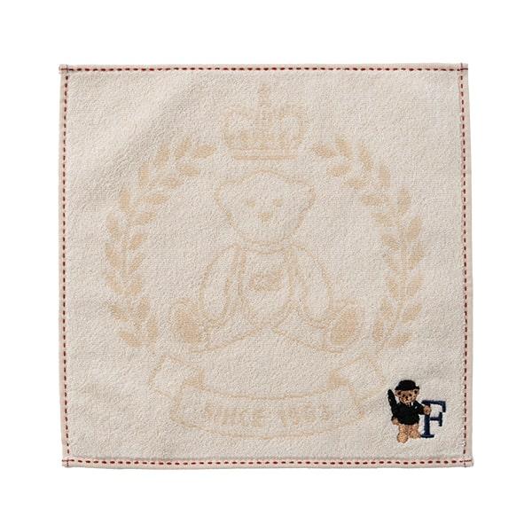 タオルハンカチ ブランド イニシャル 刺繍 レディース メンズ ギフト 綿100 グレート・ブリティッシュ・テディベア おしゃれ 25cmx25cm - 画像 (5)
