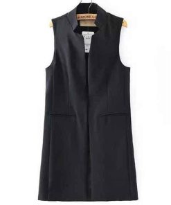 レディース ジレ ベスト ロングベスト ボレロ カーデ ロック ブラックベスト おしゃれ 大人きれいめ 大人上品 マニッシュ ボーイズライク ブラック ホワイト　ネ