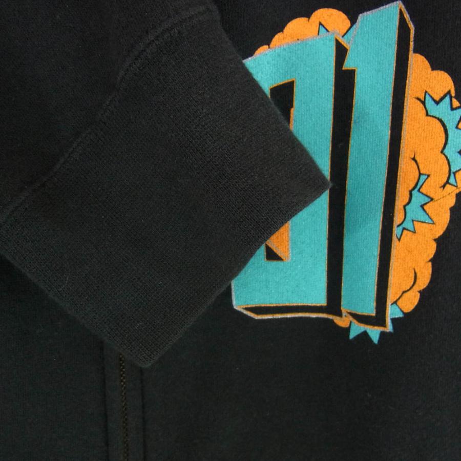 エクストララージ XLARGE 90s フルジップ プリント パーカー ブラック系 L【中古】 - 画像 (5)