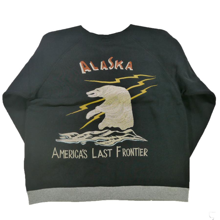 TAILOR TOYO テーラー東洋 TT69475 SUKA ZIP SWEAT EMBROIDERED "ALASKA"" BLACK 刺繍ジップスウェット ブラック - 画像 (3)