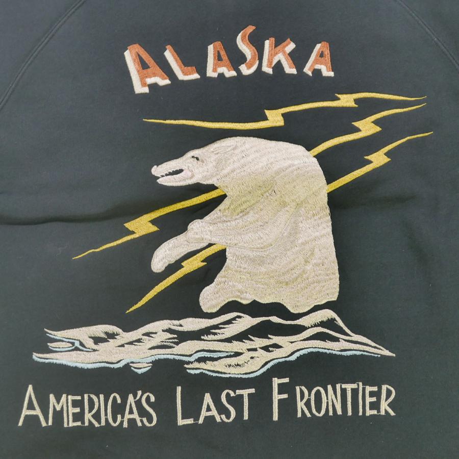 TAILOR TOYO テーラー東洋 TT69475 SUKA ZIP SWEAT EMBROIDERED "ALASKA"" BLACK 刺繍ジップスウェット ブラック - 画像 (4)