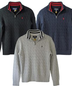 POLO RALPH LAUREN Ralph Lauren ラルフローレン ボーイズ ケーブル編み コットン ハーフジップセーター #323868894