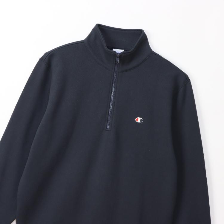 CHAMPION チャンピオン HALF ZIP SWEATSHIRT ネイビー XL C3-B020 370 |ファッション メンズファッション レディース ユニセックス トレーナー スウェット - 画像 (2)