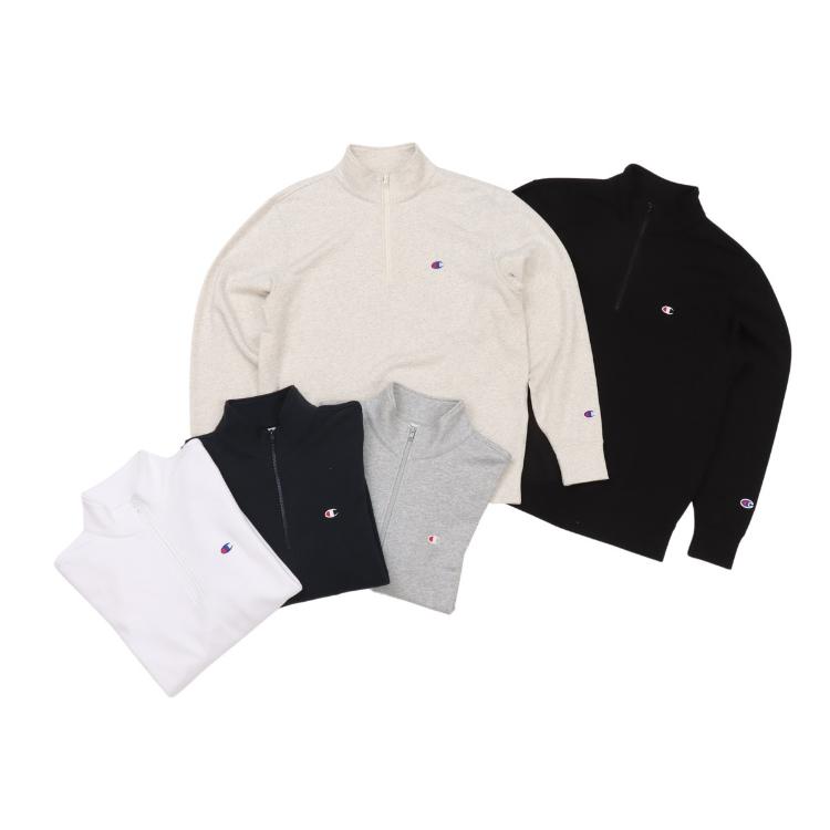 CHAMPION チャンピオン HALF ZIP SWEATSHIRT ネイビー XL C3-B020 370 |ファッション メンズファッション レディース ユニセックス トレーナー スウェット - 画像 (5)