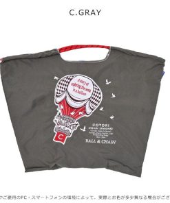 Ball&Chain 【即納】 ボールアンドチェーン BALLOON Lサイズ レディース バッグ BLUE LABEL ショッピングバッグ エコバッグ トートバッグ ショルダー 刺繍