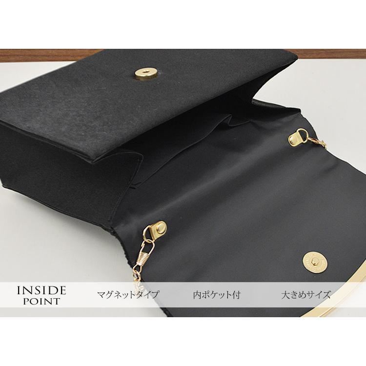 パーティーバッグ 結婚式 バッグ 大きめ 黒 パール フォーマルバッグ 普段使い ハンドバッグ レディース ハンドル レース シルバー ゴールド 50代 サブ - 画像 (5)