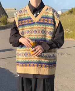 ニットベスト メンズ 秋冬 プルオーバー セーター チョッキ おしゃれ ゴルフウェア カジュアル ジレ シンプル 重ね着 トップス 秋物 ビジネス 通勤 プレゼント