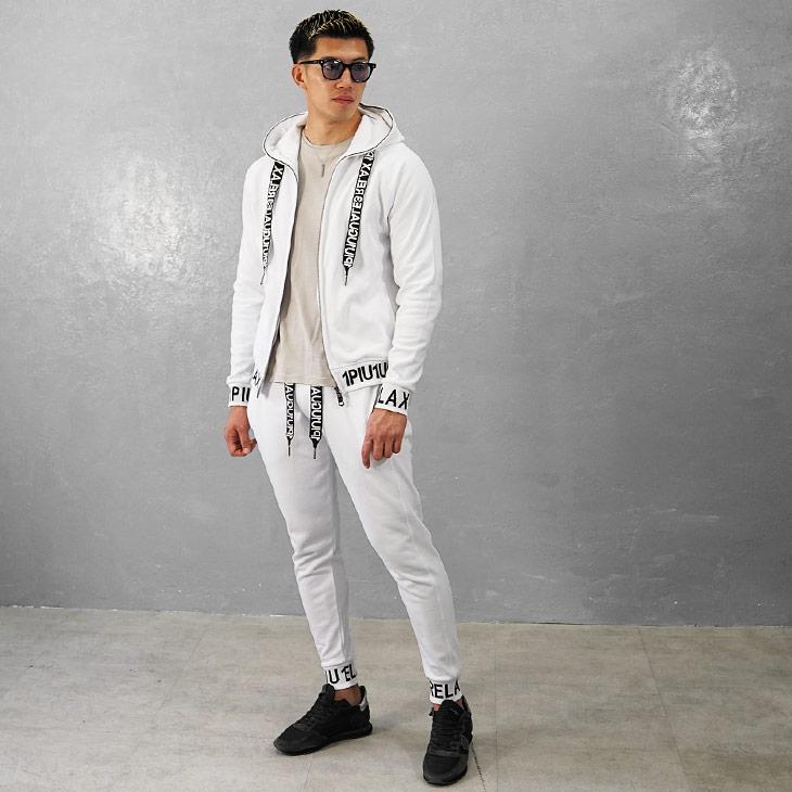 1PIU1UGUALE3 RELAX ウノピュウノウグァーレトレ セットアップ メンズ ブランド 上下 パーカー ジップパーカー スウェットパンツ ジョガーパンツ イージー - 画像 (3)