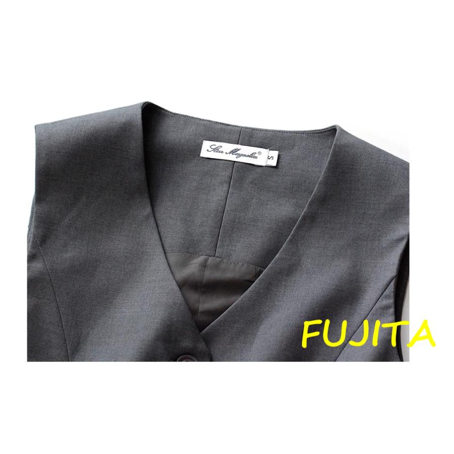 事務服ベストスーツ上下セットベストスカートスーツパンツスーツセット秋春大きいサイズフォーマル制服オフィス用ビジネス - 画像 (6)