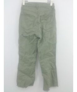 ◇ classicalelf クラシカルエルフ カットオフ加工 パンツ サイズS カーキ レディース E