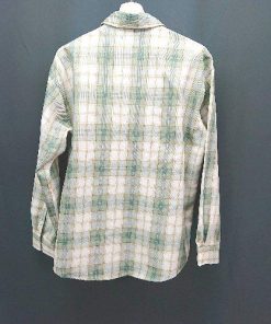 ◇ MONO-MART モノマート KANGOLコラボ ブランドロゴ 胸ポケット 長袖 シャツ サイズM グリーン系 メンズ E