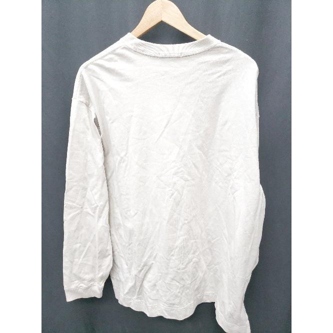 ◇ Θ WYM LIDNM ウィム バイ リドム シンプル 無地 長袖 Tシャツ サイズL ホワイト系 メンズ P