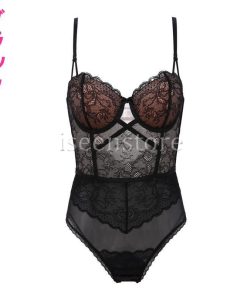 【値下げ】3/4カップ レース ランジェリー レディース ボディ?スーツ つなぎ ワイヤー クロッチ付 シェイプウェア 補正下着 インナー スリム 体勢 矯正