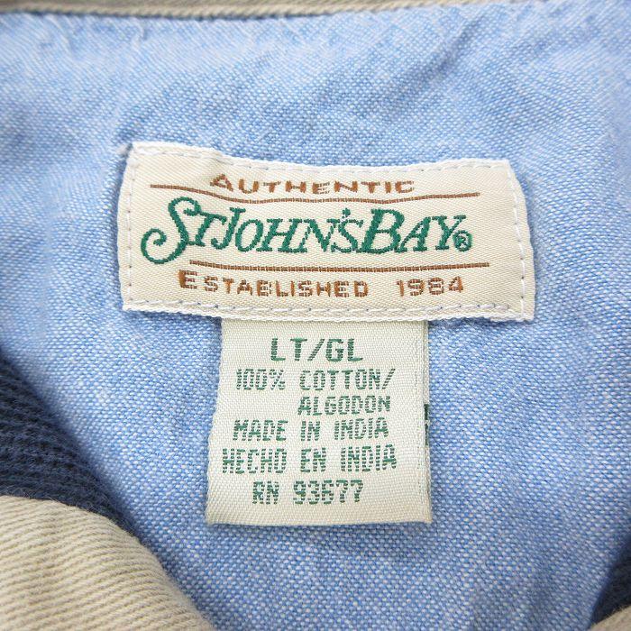 XL/古着 セントジョンズベイ 長袖 ラガー シャツ メンズ 00s コットン 紺 ネイビー spe 25sep24 中古 トップス - 画像 (2)