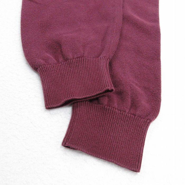 TOMMY HILFIGER XL/古着 トミーヒルフィガー 長袖 ブランド セーター メンズ 90s ワンポイントロゴ ゴルフ コットン Vネック エンジ 25sep27 中古 ニット - 画像 (5)