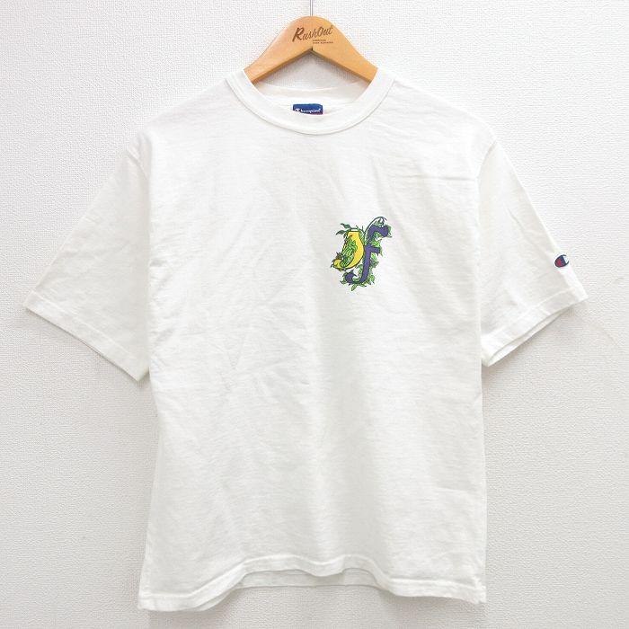 Champion M/古着 チャンピオン champion 半袖 ビンテージ Tシャツ メンズ 00s sf コットン クルーネック 白 ホワイト 24may29 中古
