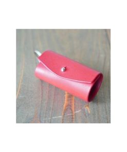 ふるさと納税 小物 岡山県 奈義町  レッド イタリアンオイルレザーのリングキーケース レッドカラー 革製品 ハンドメイド クラフト キーケース 革 レザー オイ…